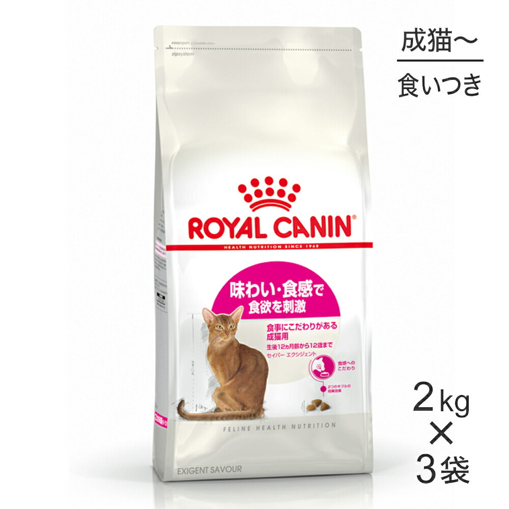 【2kg×3袋】ロイヤルカナン FHN セイバー エクシジェント 食事にこだわりがある成猫用 生後12ヵ月齢から12歳まで (猫・キャット)[正規品]