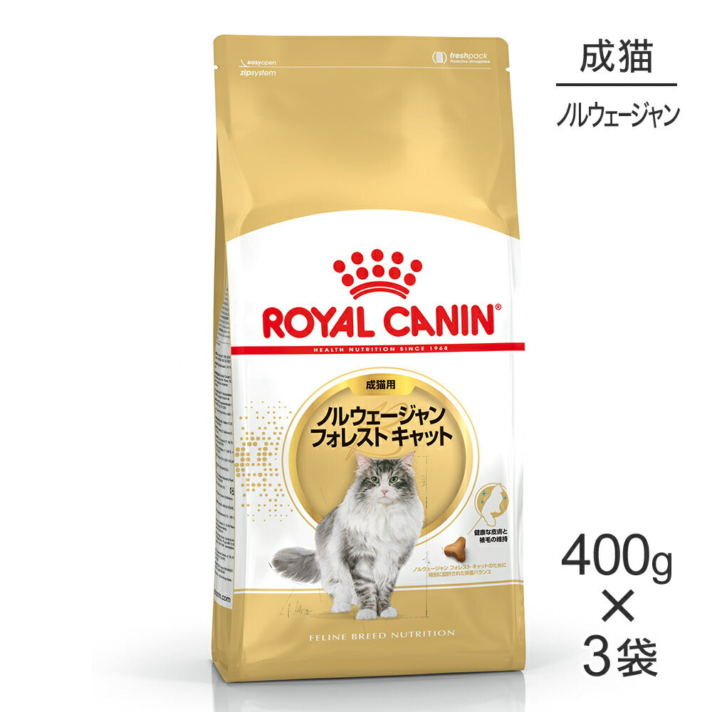 【400g×3袋】ロイヤルカナン FBN ノルウェージャン フォレスト キャット 成猫用 生後12ヵ月齢から12歳まで (猫・キャット)[正規品]
