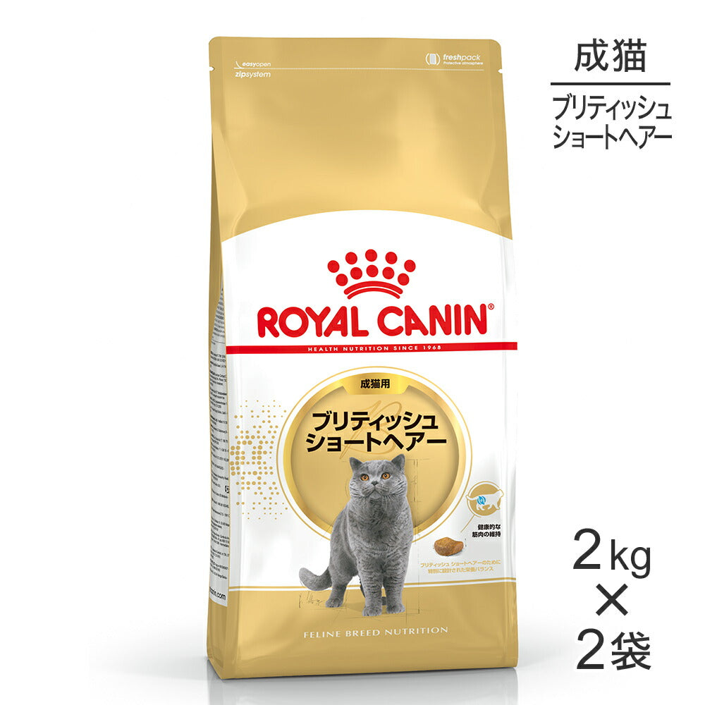 【2kg×2袋】ロイヤルカナン FBN ブリティッシュ ショートヘアー 成猫用 生後12ヵ月齢から12歳まで (猫・キャット)[正規品]