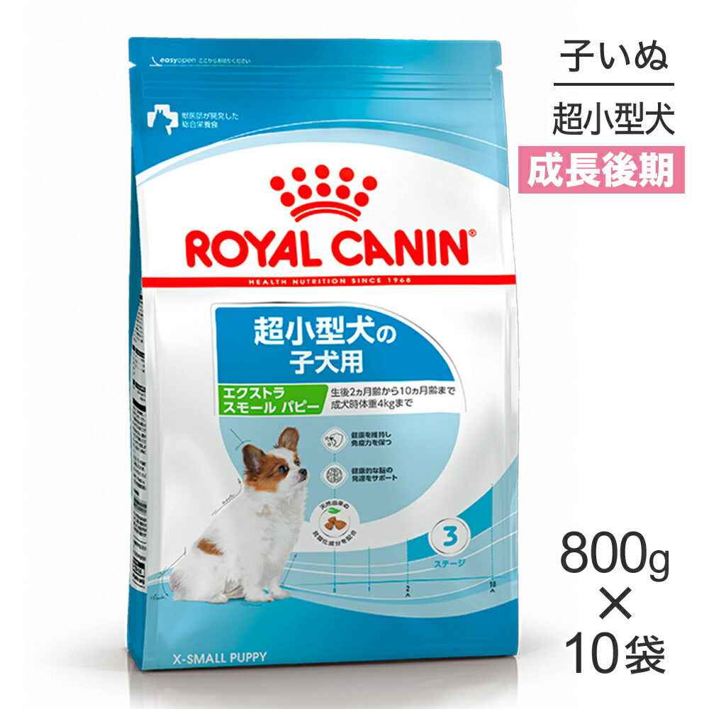 【800g×10袋】ロイヤルカナン SHN エクストラ スモール パピー 超小型犬 成長後期の子犬用 生後10ヵ月齢まで (犬・ドッグ)[正規品]