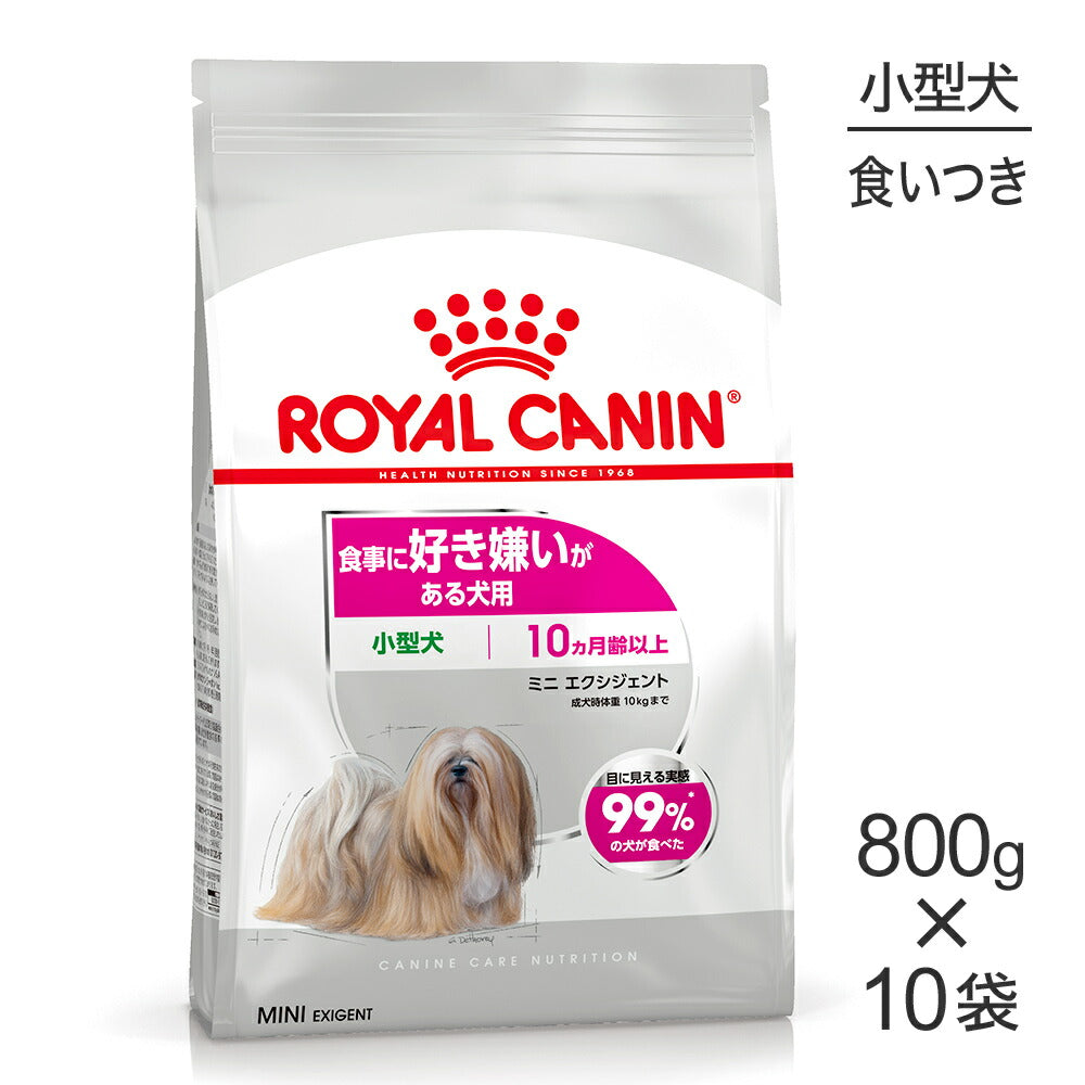【800g×10袋】ロイヤルカナン CCN ミニ エクシジェント 小型犬 食事に好き嫌いがある犬用 生後10ヵ月齢以上 (犬・ドッグ)[正規品]
