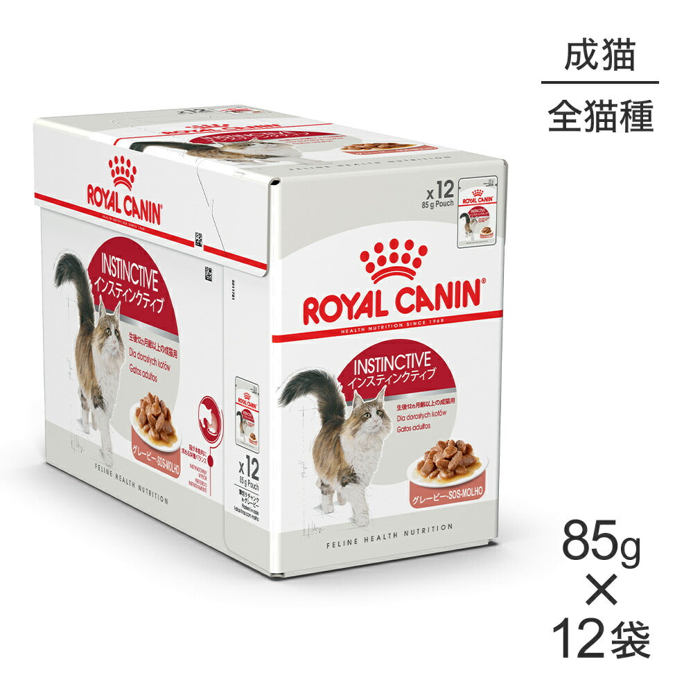 【85g×12袋】ロイヤルカナン FHN-WET インスティンクティブ グレービー 健康的な成猫用 生後12ヵ月齢以上 パウチ (猫・キャット)[正規品]