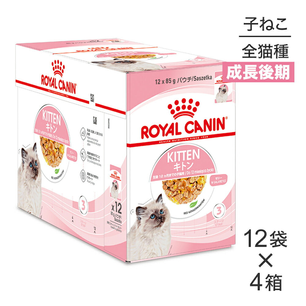 【85g×48袋】ロイヤルカナン FHN-WET キトン ゼリー 成長後期の子猫用 生後12ヵ月齢まで パウチ (猫・キャット)[正規品]