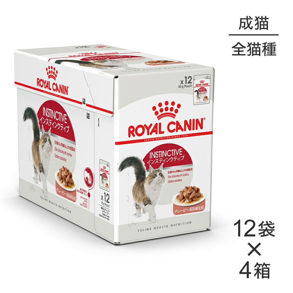 【85g×48袋】ロイヤルカナン FHN-WET インスティンクティブ グレービー 健康的な成猫用 生後12ヵ月齢以上 パウチ (猫・キャット)[正規品]