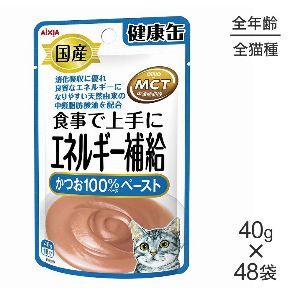 【40g×48袋】アイシア 国産 健康缶パウチ エネルギー補給 かつおペースト (猫・キャット)