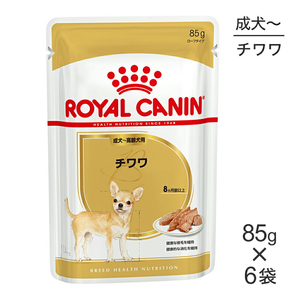 【メール便】【85g×6袋】ロイヤルカナン BHN-WET チワワ 成犬～高齢犬用 生後8ヵ月齢以上 パウチ (犬・ドッグ)[正規品]