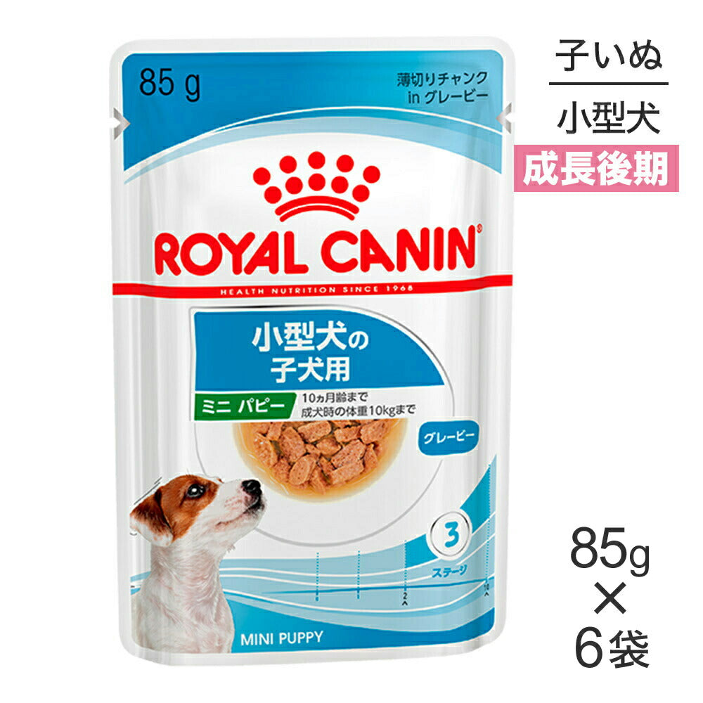 【メール便】【85g×6袋】ロイヤルカナン SHN-WET ミニパピー 小型犬 成長後期の子犬用 生後10ヵ月齢まで パウチ (犬・ドッグ)[正規品]