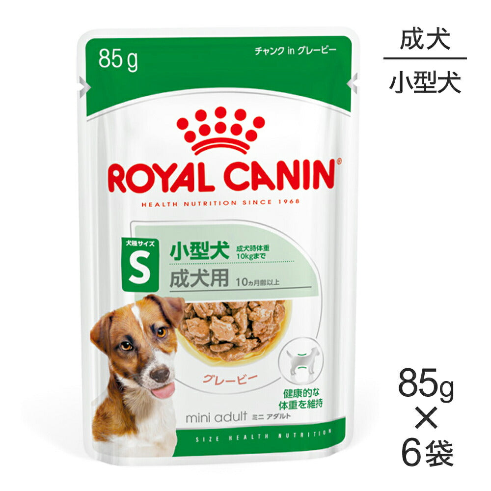 【メール便】【85g×6袋】ロイヤルカナン SHN-WET ミニアダルト 小型犬 成犬用 生後10ヵ月齢以上 パウチ (犬・ドッグ)[正規品]