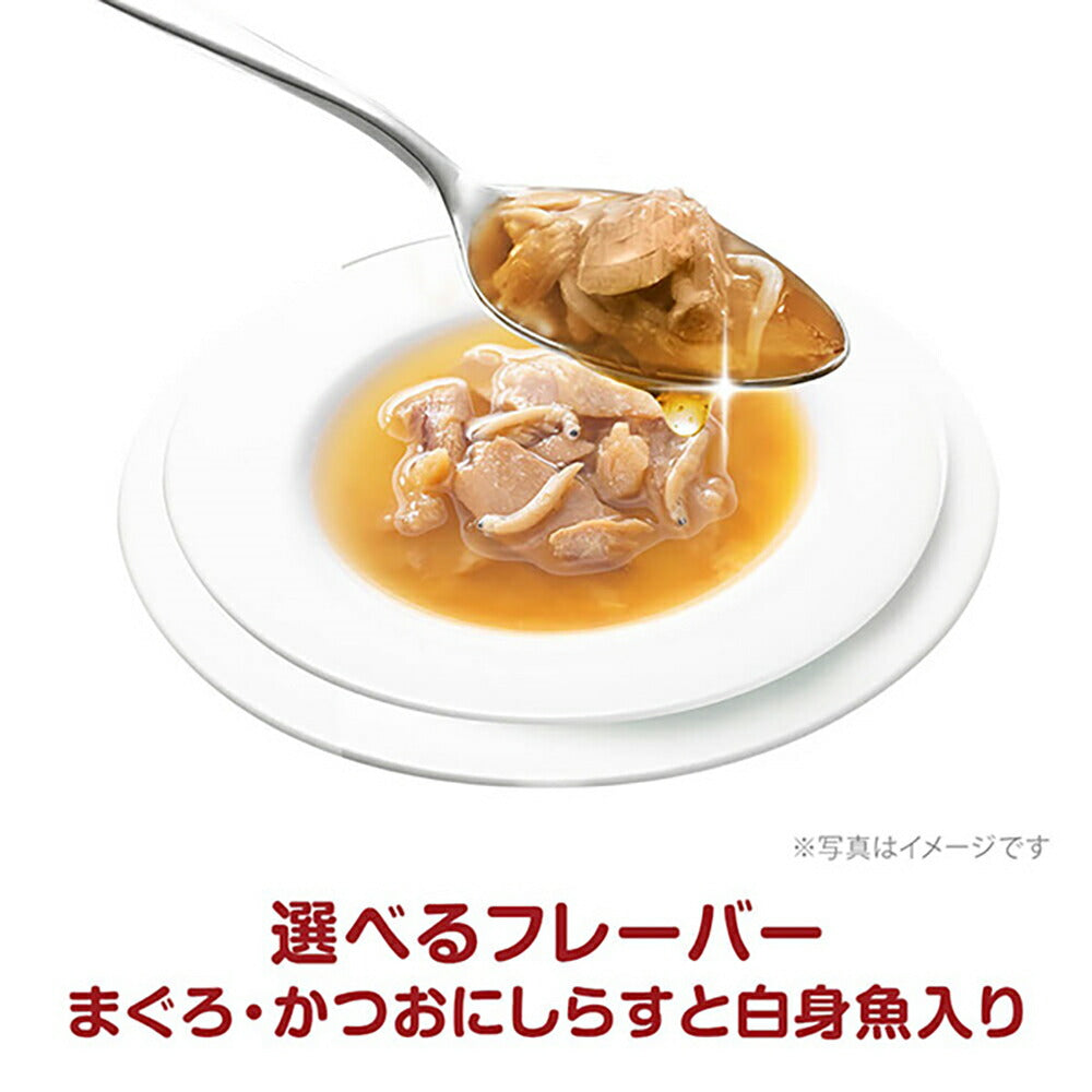 【35g×16袋】ユニ・チャーム 銀のスプーン 三ツ星グルメ パウチ スープ 成猫用 まぐろ・かつおにしらすと白身魚入り ウェット (猫・キャット)