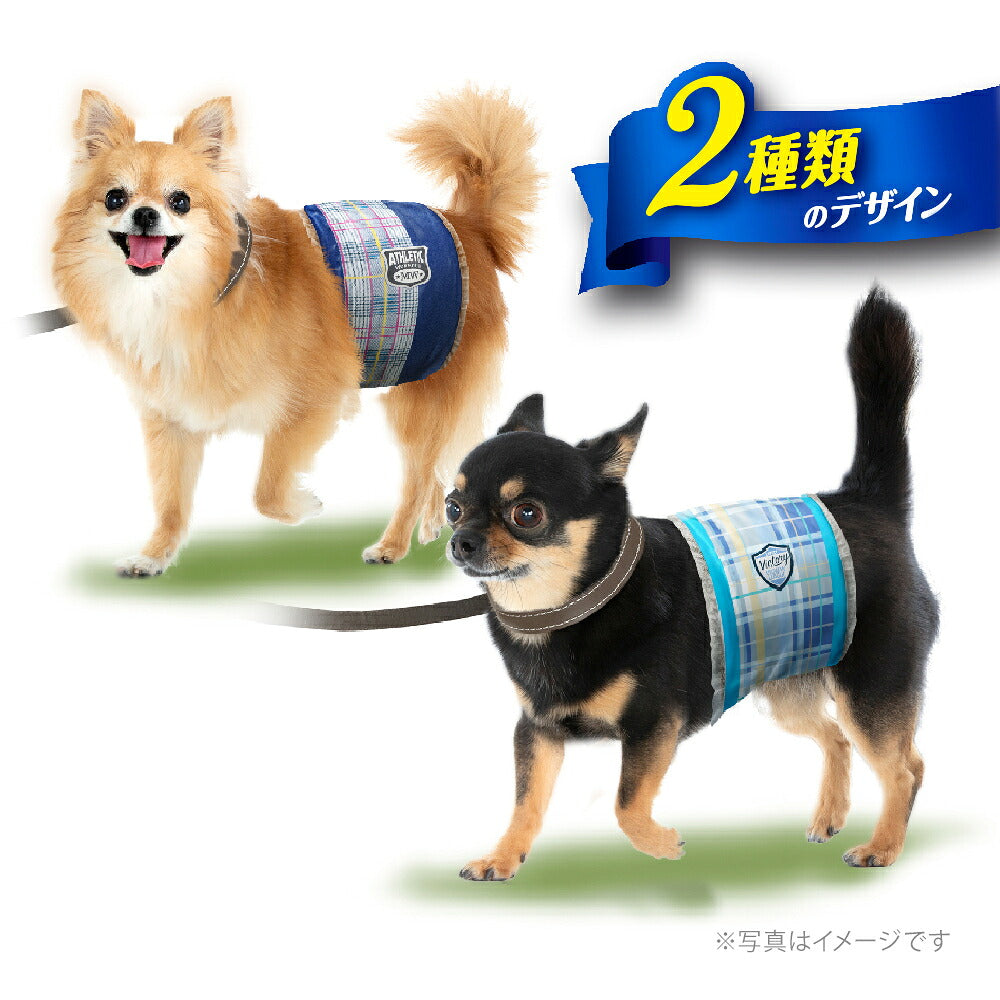 【24枚×4袋】ユニ・チャーム マナーウェア 男の子用 SSSサイズ 超小型犬用 青チェック・紺チェック おむつ (犬・ドッグ)