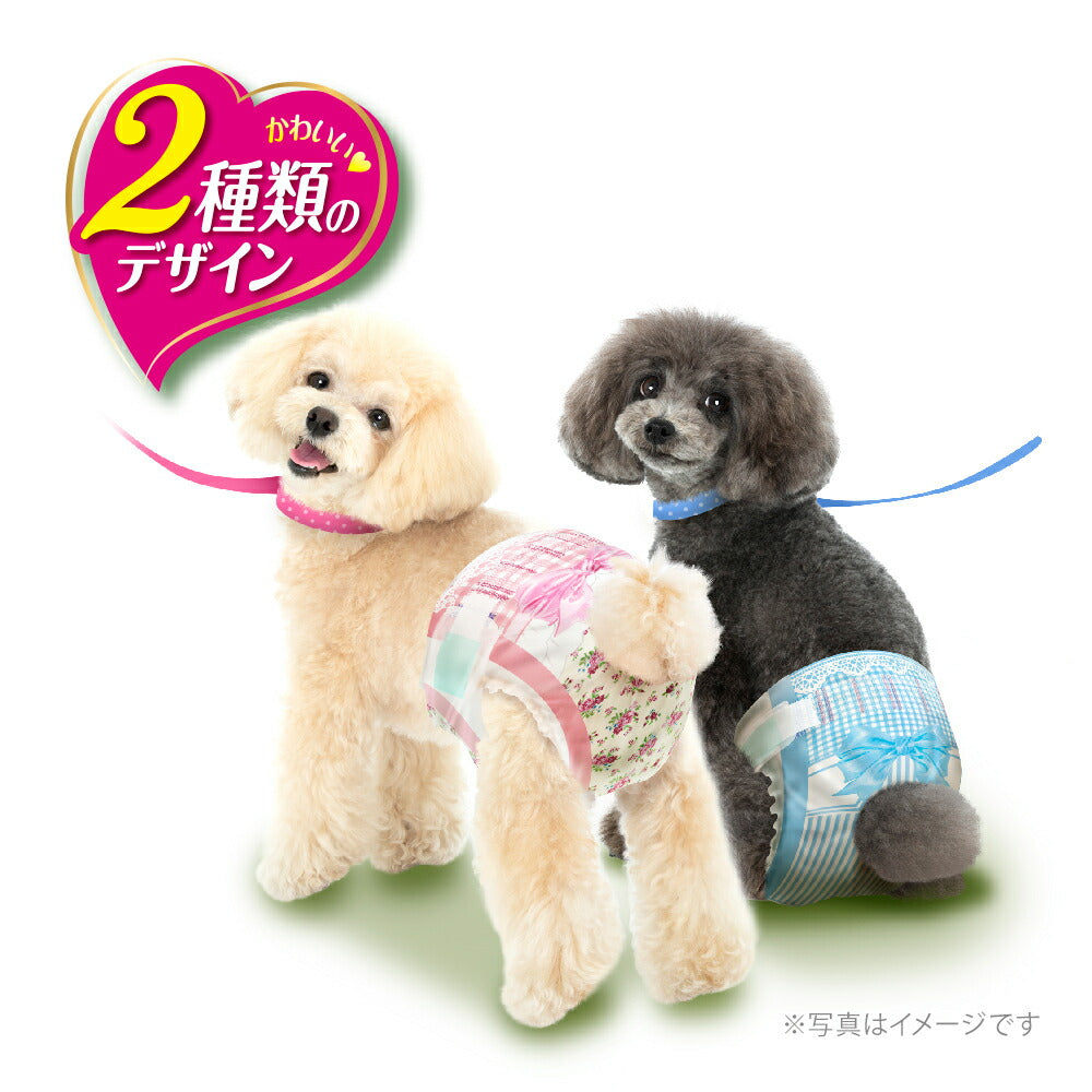 【18枚×4袋】ユニ・チャーム マナーウェア 女の子用 SSサイズ 超小型犬～小型犬用 ピンクリボン・青リボン おむつ (犬・ドッグ)
