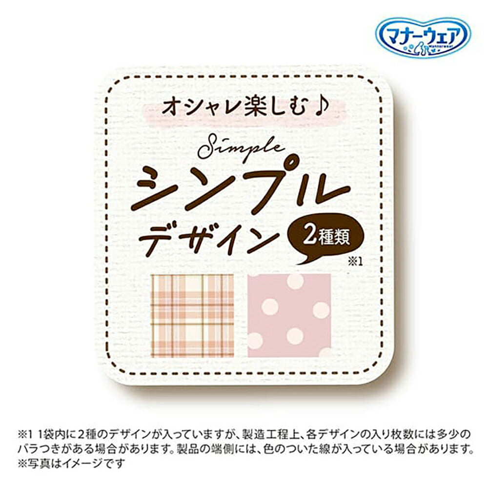 【36枚×4袋】ユニ・チャーム マナーウェア 女の子用 Sサイズ 小型犬用 モーヴピンクドット・ピンクチェック おむつ (犬・ドッグ)