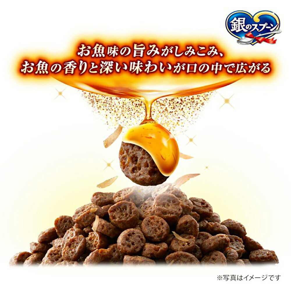 【192g×14箱】ユニ・チャーム 銀のスプーン 三ツ星グルメ しみ旨お魚仕立て 全年齢用 まぐろ・たい味にかつお節添え (猫・キャット)