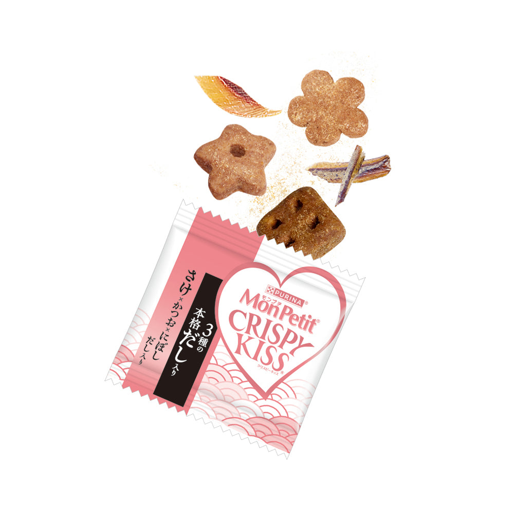 【30g×30袋】ネスレ モンプチ クリスピーキッス 3種の本格だし入り さけ×かつお×にぼしだし入り (猫・キャット)[正規品]