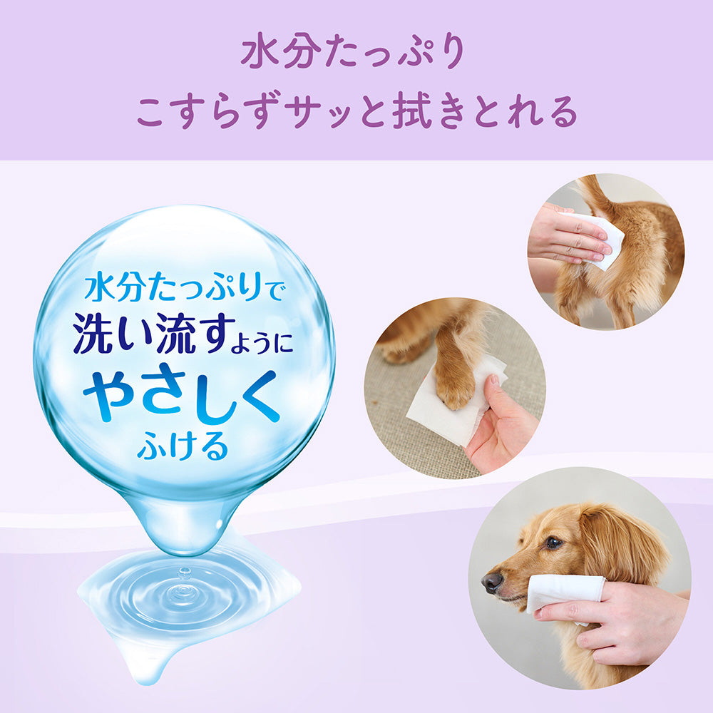 【(60枚×3P)×12袋】キミおもい 肌にやさしいウエットティシュー ノンアルコール除菌 (犬猫兼用)