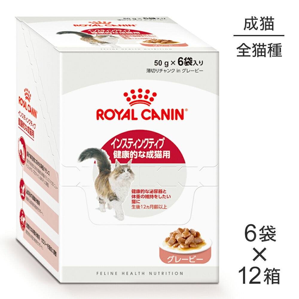 【50g×72袋】ロイヤルカナン FHN-WET インスティンクティブ グレービー 健康的な成猫用 生後12ヵ月齢以上 使い切りサイズ パウチ (猫・キャット)[正規品]