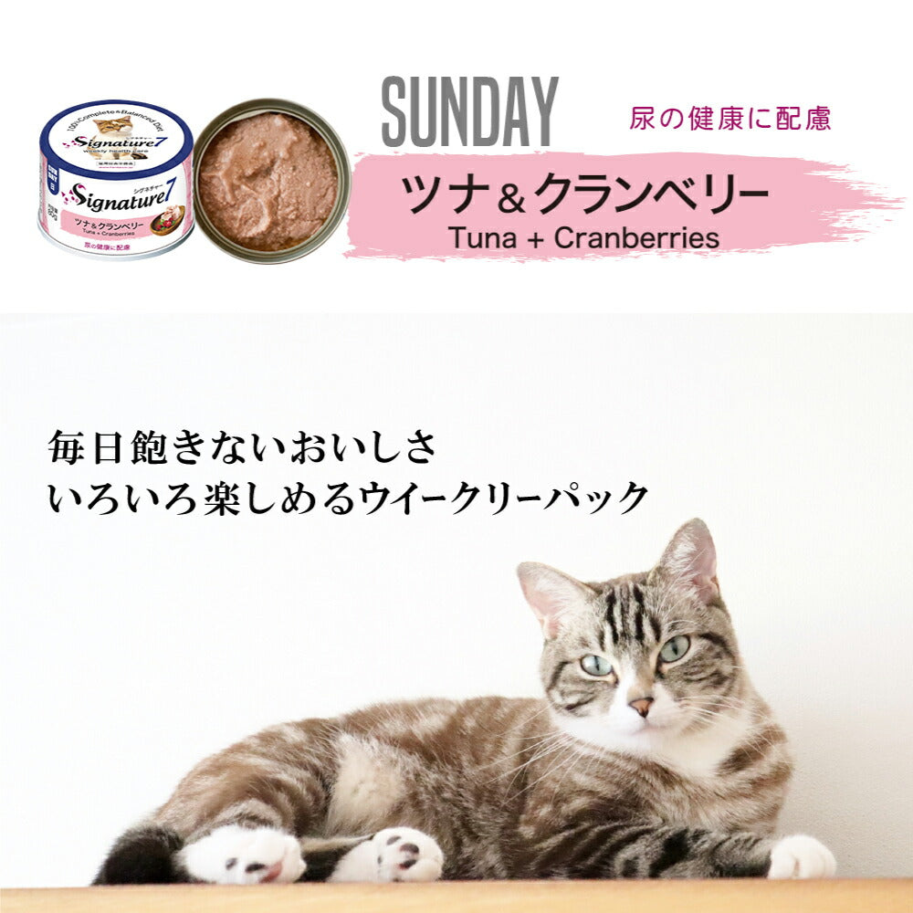 シグネチャー7 Signature7 パティ ウイークリーパック 80g×7缶 (猫・キャット)[正規品]