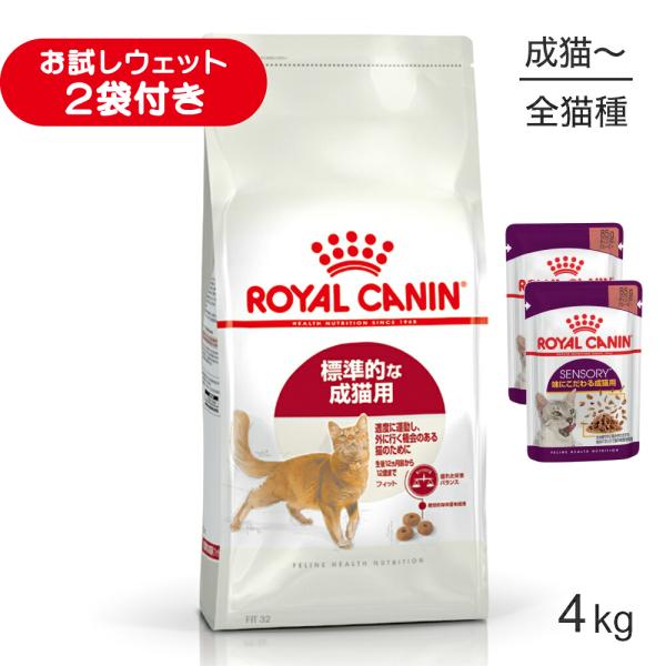 ロイヤルカナン FHN フィット 適度に運動し、外に行く機会のある標準的な成猫用 生後12ヵ月齢から12歳まで 4kg (猫・キャット)[正規品]