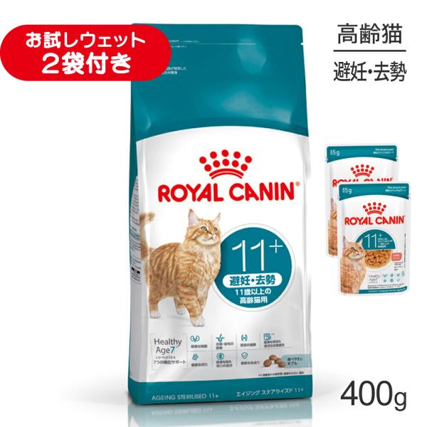 ロイヤルカナン FHN エイジング ステアライズド 11+ 避妊・去勢 高齢猫用 11歳以上 400g (猫・キャット)[正規品]