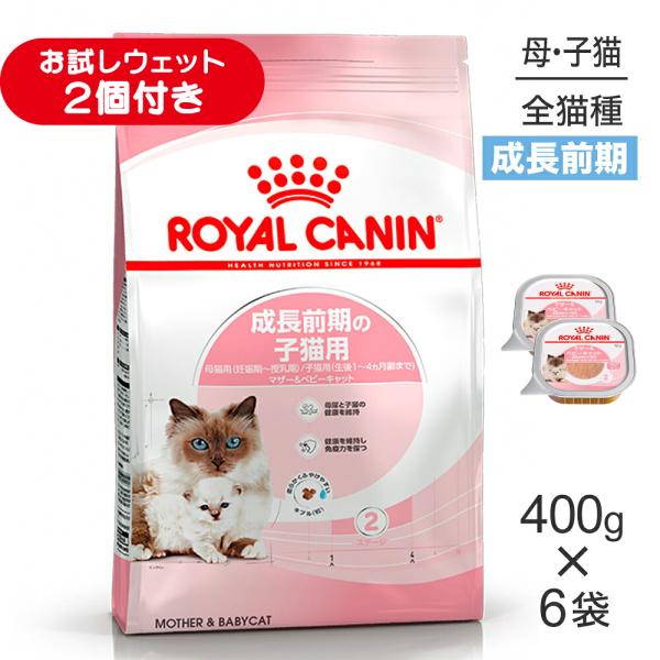 【400g×6袋】ロイヤルカナン FHN マザー&ベビーキャット 成長前期の子猫用 生後1～4ヵ月齢 妊娠・授乳期の母猫用 (猫・キャット)[正規品]