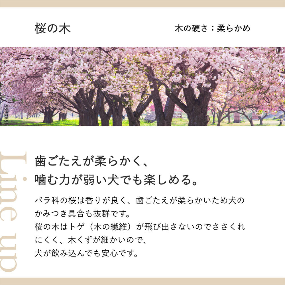 たかくら新産業 Chew for more trees チューフォーモアトリーズ 桜 M 20cm 中型～大型犬 (犬・ドッグ)