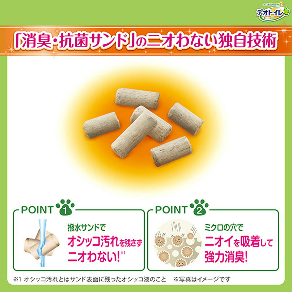 ユニ・チャーム デオトイレ 飛び散らない消臭・抗菌サンド システムトイレ用 猫砂 4L (猫・キャット)