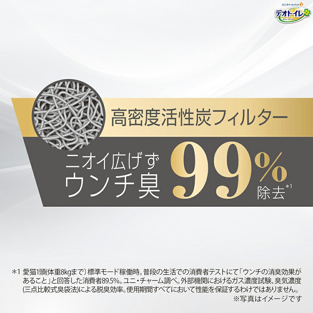【メール便】ユニ・チャーム デオトイレ 脱臭ファン+ 専用取替フィルター システムトイレ用 1枚 (猫・キャット)[M便 1/1]