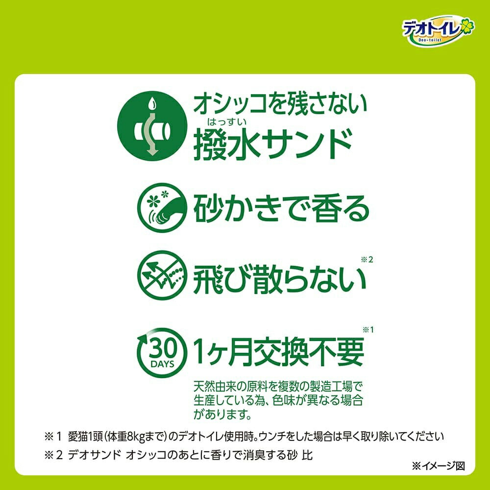 ユニ・チャーム デオトイレ ふんわり香る 消臭・抗菌サンド ボタニカルの香り システムトイレ用 3.8L (猫・キャット)