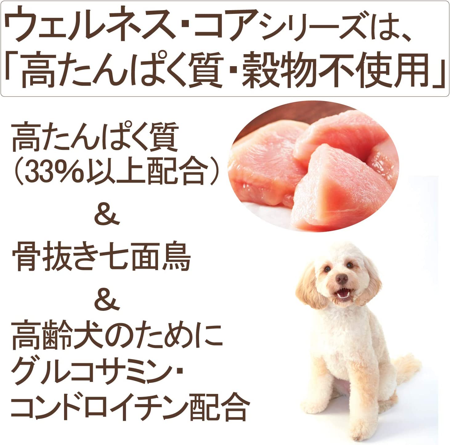 ウェルネス コア 高齢犬用 7歳以上 骨抜き七面鳥 800g (犬・ドッグ)[正規品]