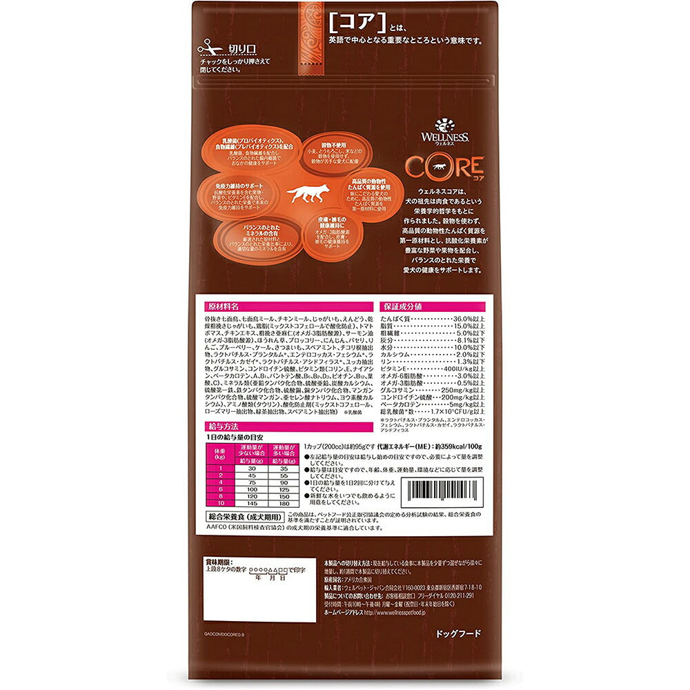 ウェルネス コア 小型犬 成犬用 1～6歳 骨抜き七面鳥 1.8kg (犬・ドッグ)[正規品]