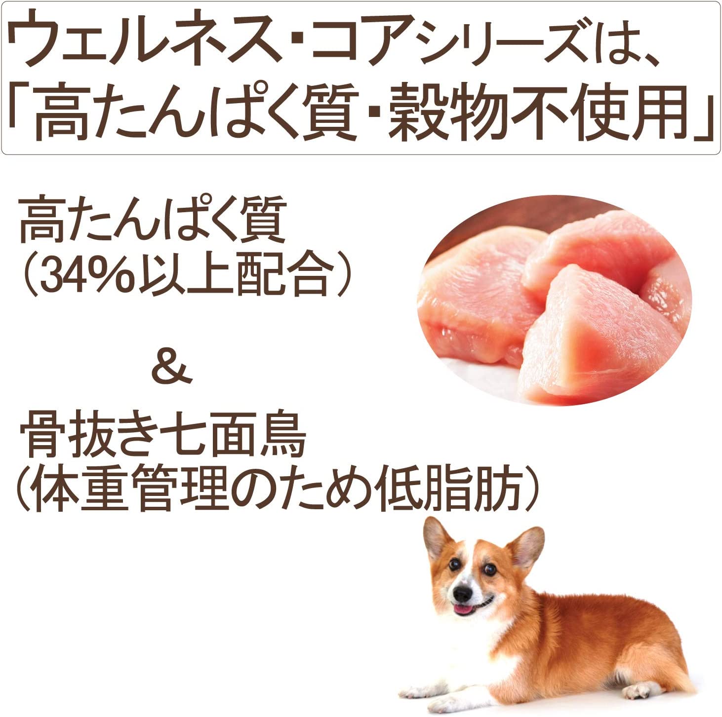 ウェルネス コア 小型犬 成犬用 1～6歳 体重管理 骨抜き七面鳥 800g (犬・ドッグ)[正規品]